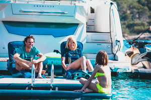 Infinity Chair Towel Midnight Blue